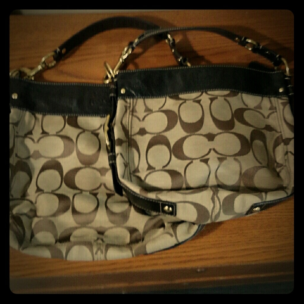 Coach signature monogram purse bundle
